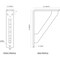 Ekena Millwork Traditional Wrought Iron Bracket, (Single center brace), Powder Coated Black 1 1/2"W x 5 1/2"D x 8"H BKTM01X05X08STR - alternate 7